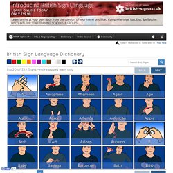 British Sign Language Dictionary - Free BSL Resource