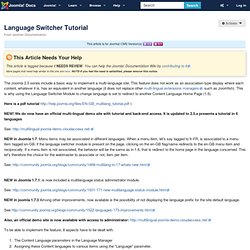 Language Switcher Tutorial for Joomla 1.6