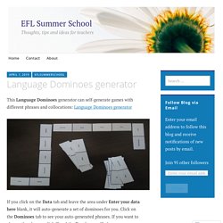 Language Dominoes generator – EFL Summer School