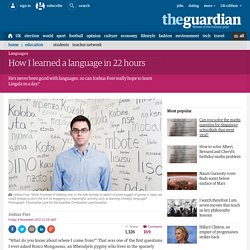 How I learned a language in 22 hours