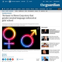'No basis' to News Corp story that gender-neutral language enforced at girls' school
