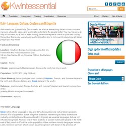 Italy - Language