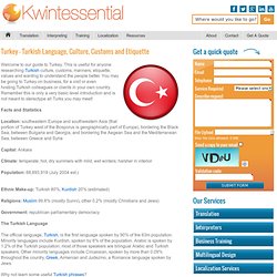 Turkey - Turkish Language
