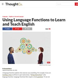 Language Functions in English