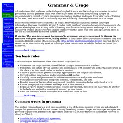 Language Skills Handbook - Grammar & Usage