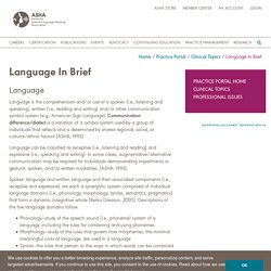 Language In Brief