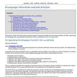 Language information and text direction