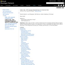 LINQ to SQL: Guide on English