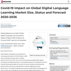 Covid-19 Impact on Global Digital Language Learning Market Size, Status and Forecast 2020-2026