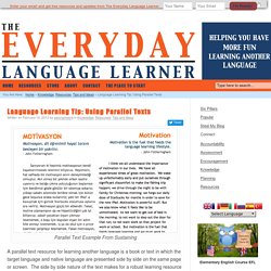 Language Learning Tip: Using Parallel Texts