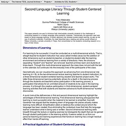 Caprio - Second Language Literacy Through Student-Centered Learning