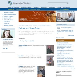 English Language, Literature and Creative Writing - University of Windsor