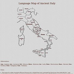 Language Map of Ancient Italy