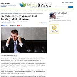 10 Body Language Mistakes That Sabotage Most Interviews