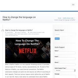 change language on Netflix