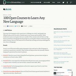 100 Open Courses to Learn Any New Language