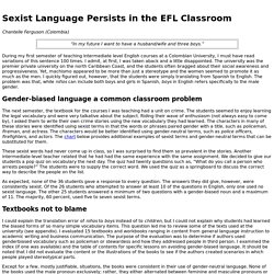 Sexist Language Persists in the EFL Classroom