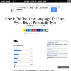 Here Is The Top ‘Love Language’ For Each Myers-Briggs Personality Type