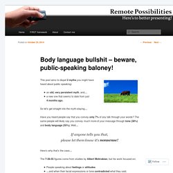 Body language bullshit – beware, public-speaking baloney!