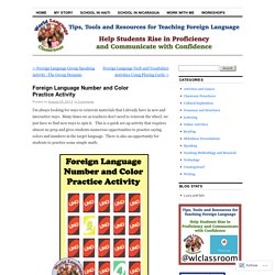 Foreign Language Number and Color Practice Activity