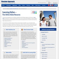 Learn Italian Online - Comprehensive Resource List