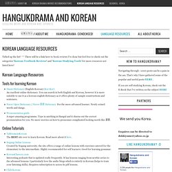 and Korean – Korean Language Resources