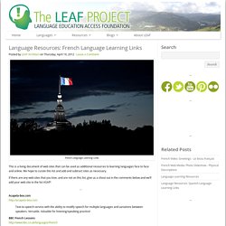 Language Resources: French Language Learning Links : The LEAF Project