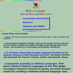 Foreign Language Lesson Plans and Resources for Teachers