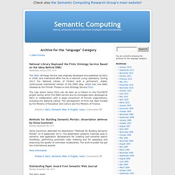 language « Semantic Computing