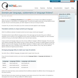 Domain per language, subdomains or language folders?