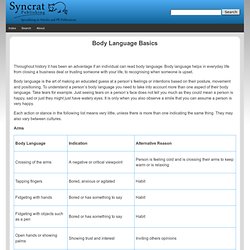 Body Language Basics