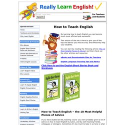How to Teach English – English Language Teaching Articles