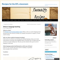 Recipes for the EFL classroom