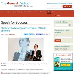 The 5 Key Body Language Techniques of Public Speaking