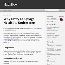 Why Every Language Needs Its Underscore - Hackflow