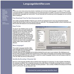 Automatic Language Detection Software