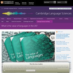 What is the value of languages in the UK? — Cambridge Language Sciences