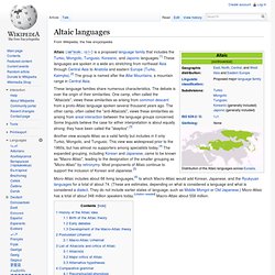 Altaic languages