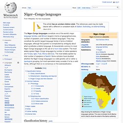 Niger-Congo languages