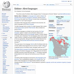 Eskimo-Aleut languages