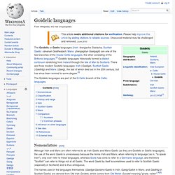 Goidelic languages