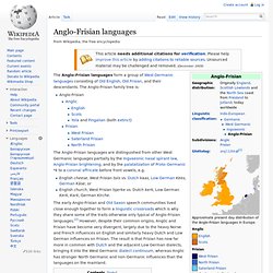 Anglo-Frisian languages