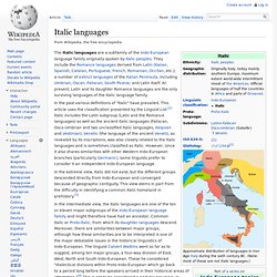 Italic languages