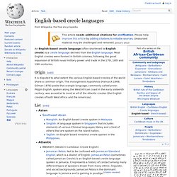 English-based creole languages