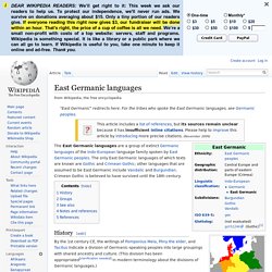 East Germanic languages