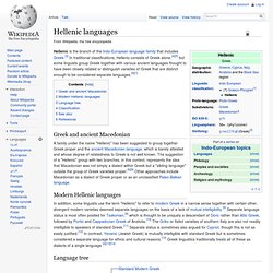 Hellenic languages
