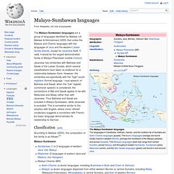 Malayo-Sumbawan languages