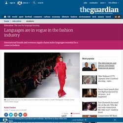 Languages are in vogue in the fashion industry