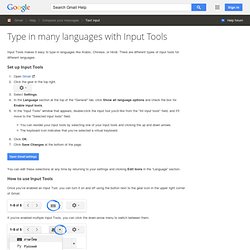 Type in many languages with Input Tools - Gmail Help