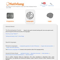 Foreign languages - free lessons & learning materials by nativlang.com